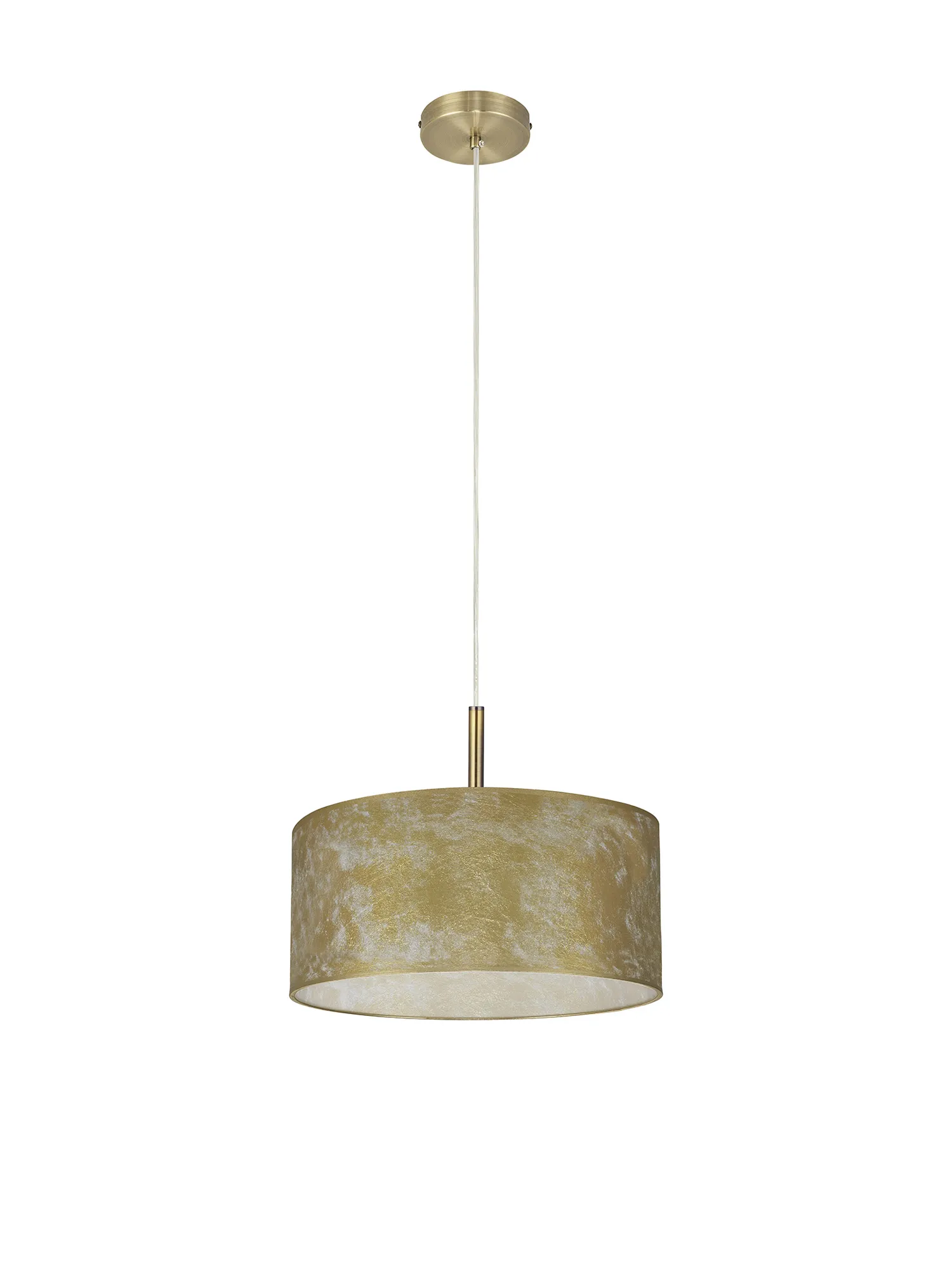 Baymont 40cm 3 Light Pendant Antique Brass, Gold Leaf DK0834  Deco Baymont AB GL